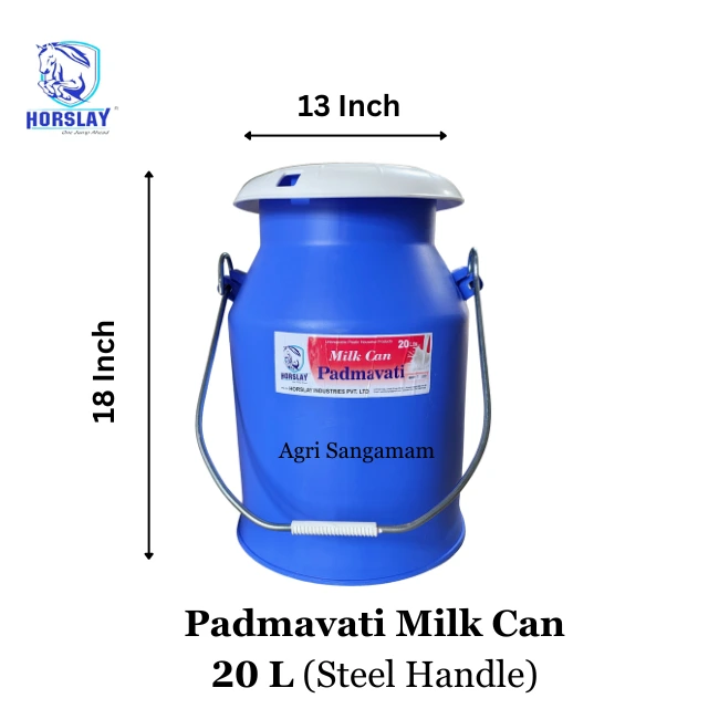 Unbreakable Plastic Milk can 20L ss handle Horslay