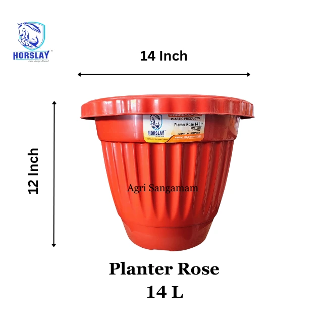 Unbreakable Plastic Planter Rose 14L Horslay