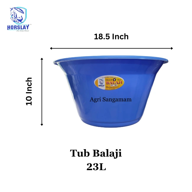 Unbreakable Plastic Tub Balaji 23L Horslay