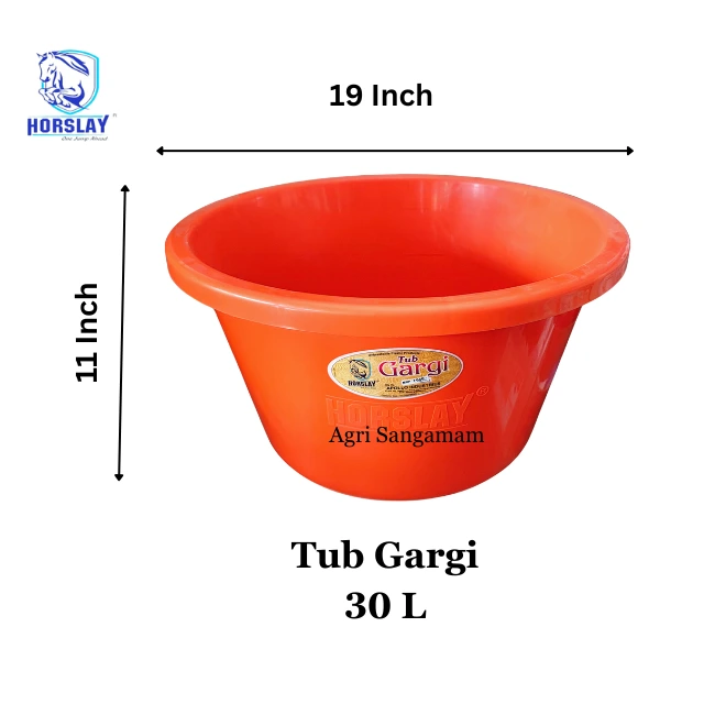 Unbreakable Plastic Tub Gargi 30L Horslay