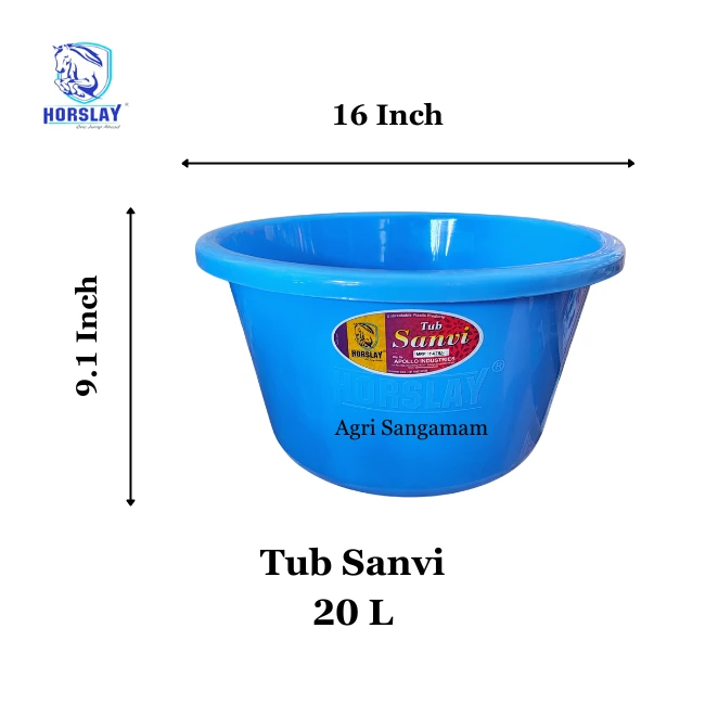 Unbreakable Plastic Tub sanvi 20L Horslay